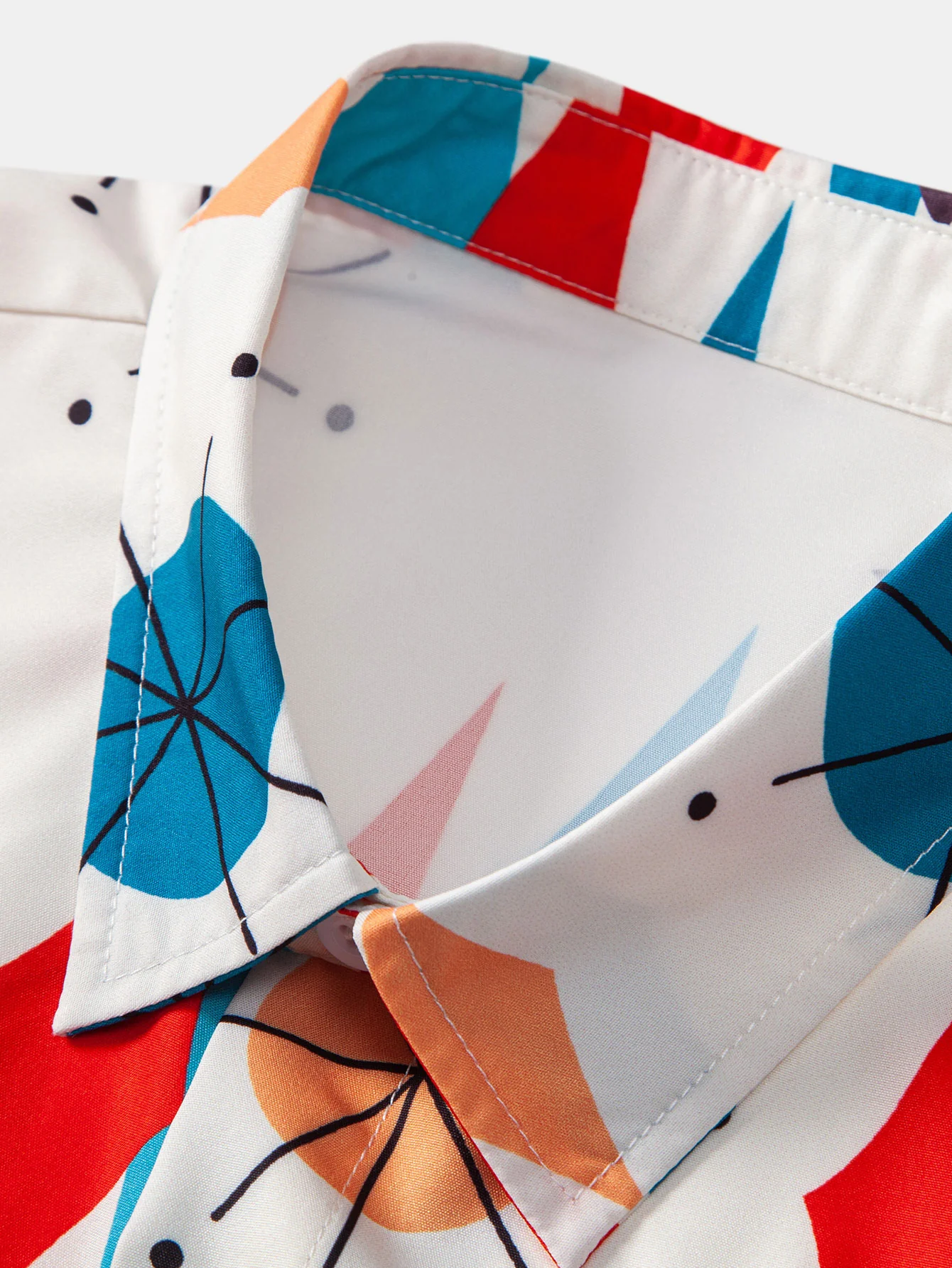 Atomare geometrische Druckknopfhemd & Badeshorts - Image 7