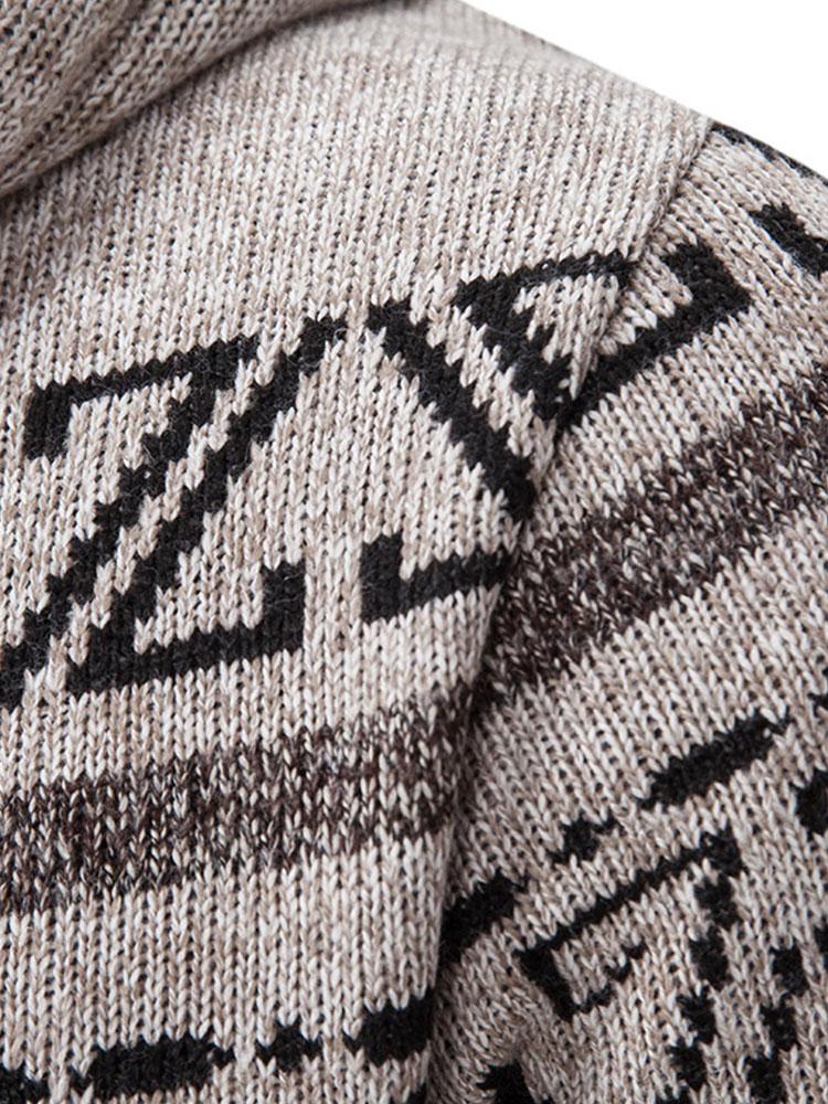 Aztekisches geometrisches Muster Zip-Hoodie - Image 4