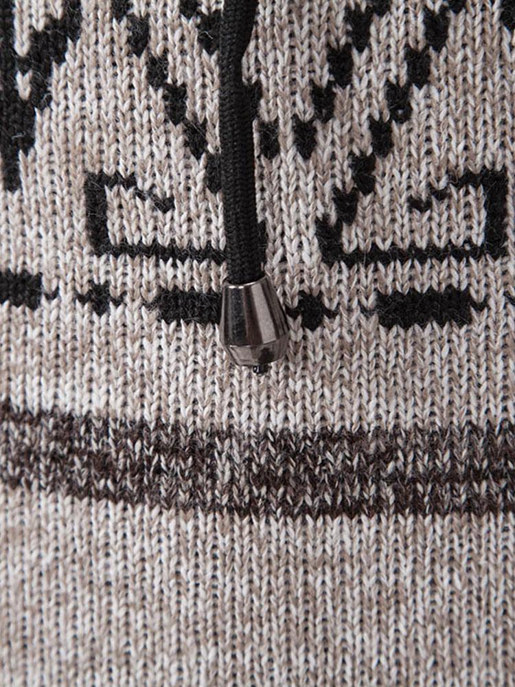 Aztekisches geometrisches Muster Zip-Hoodie - Image 5