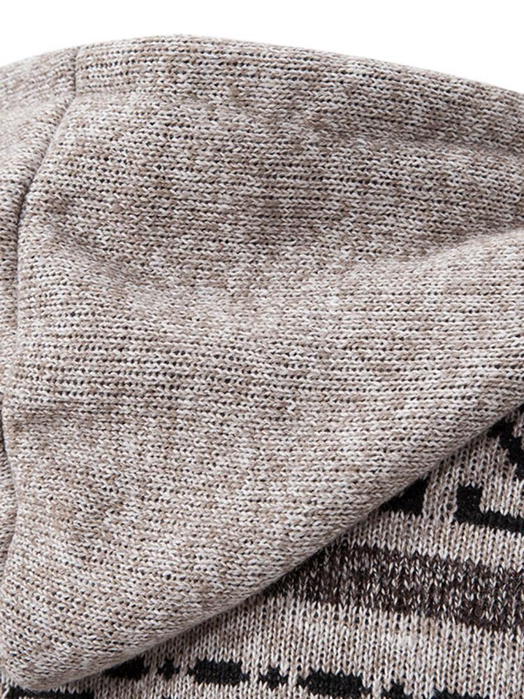 Aztekisches geometrisches Muster Zip-Hoodie - Image 6