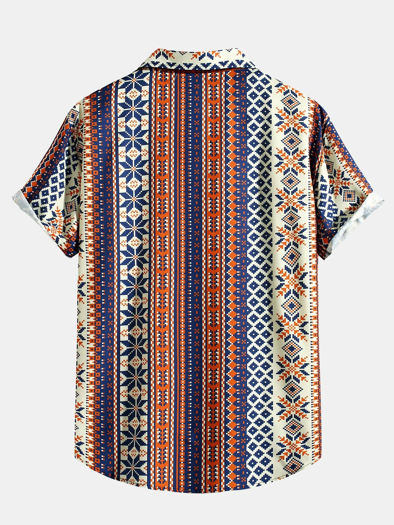 Aztekischer geometrischer Druck Hemd mit Knöpfen - Image 2