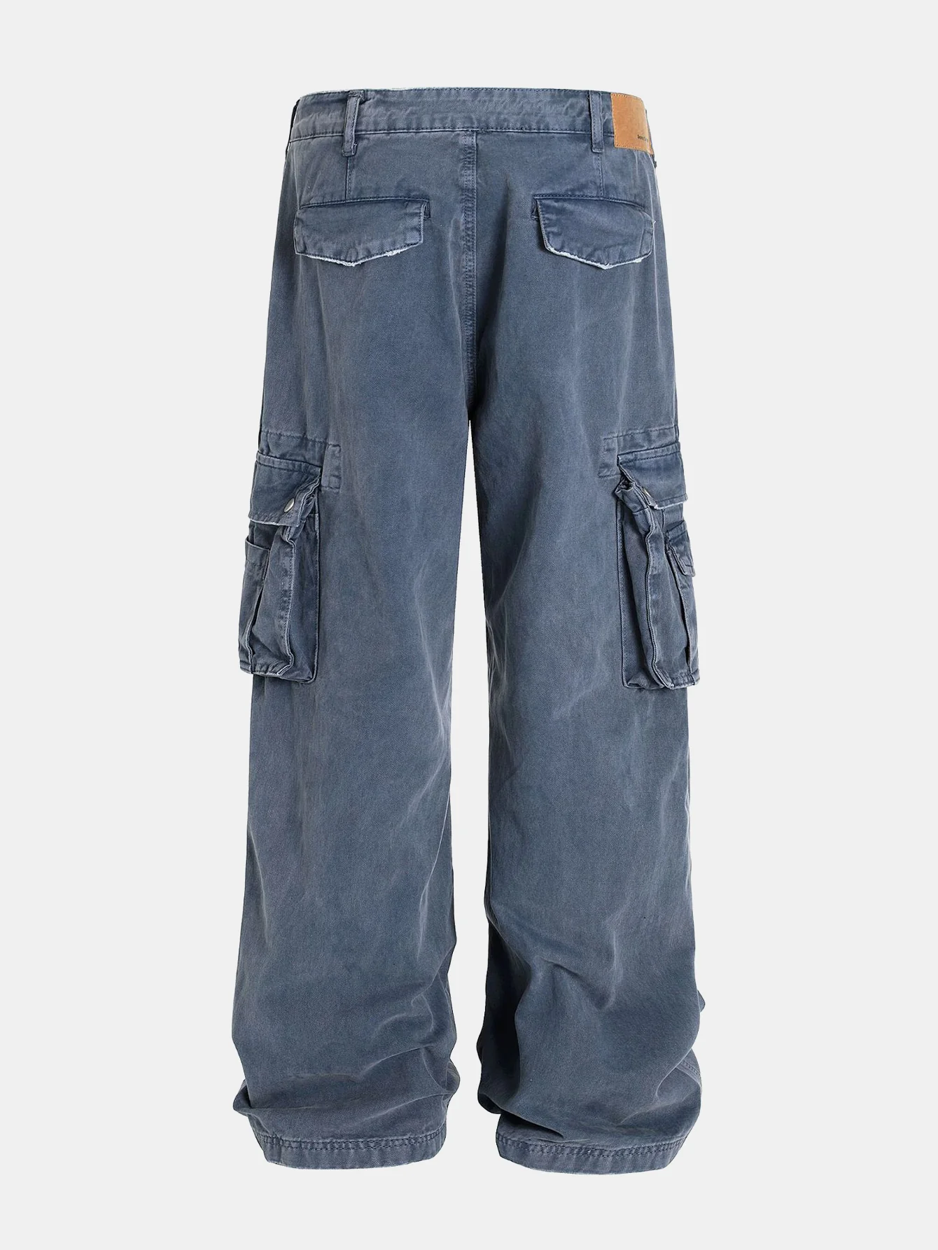 Baggy Fit gewaschene distressed Denim Cargo-Hose - Image 3