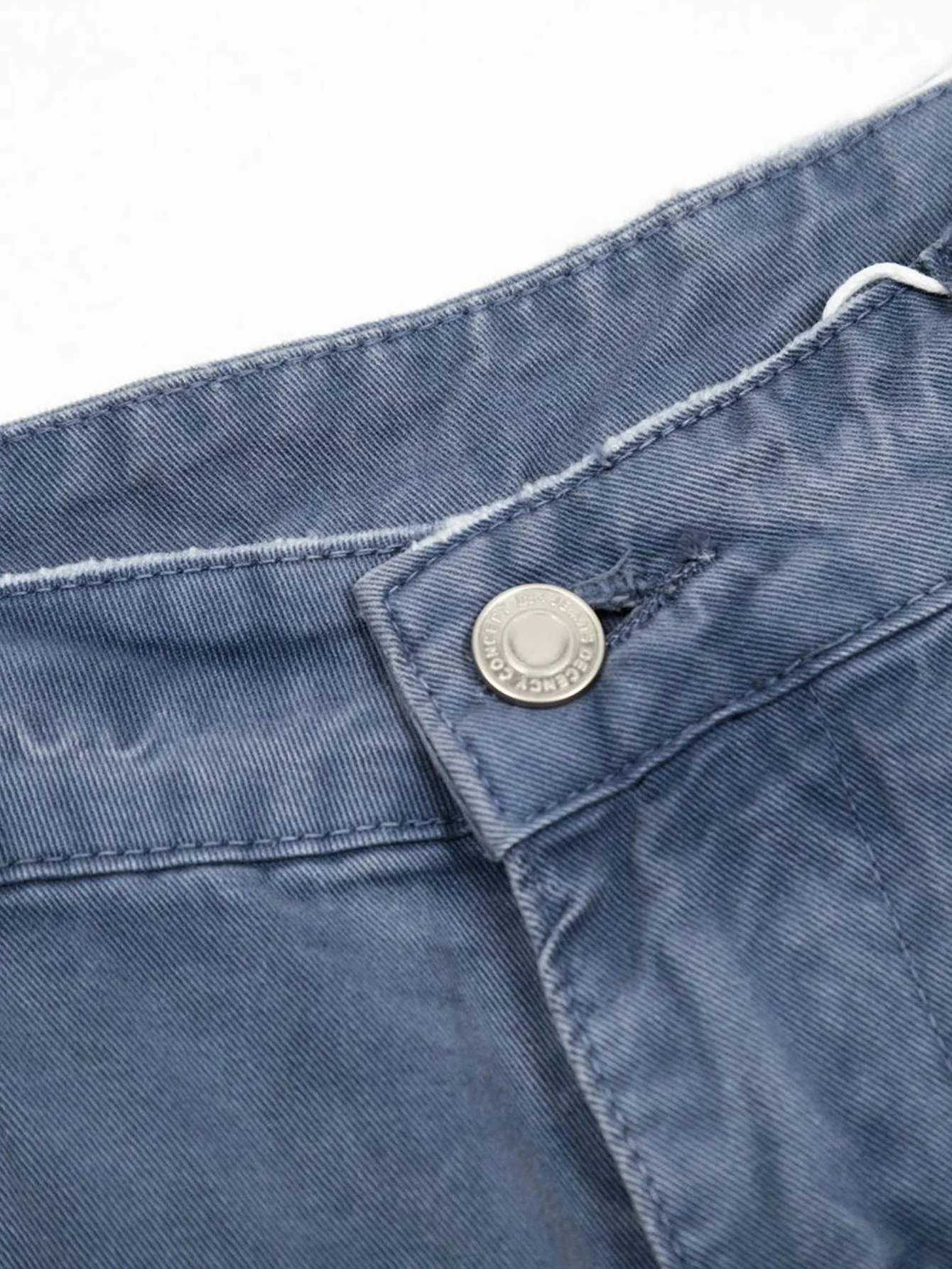 Baggy Fit gewaschene distressed Denim Cargo-Hose - Image 7
