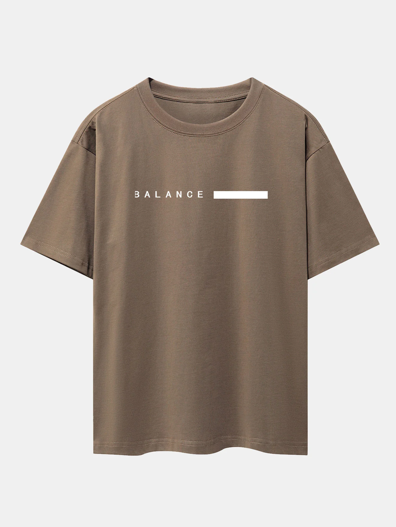 Balance Streifen Druck Drop Shoulder Oversize T-Shirt - Image 10