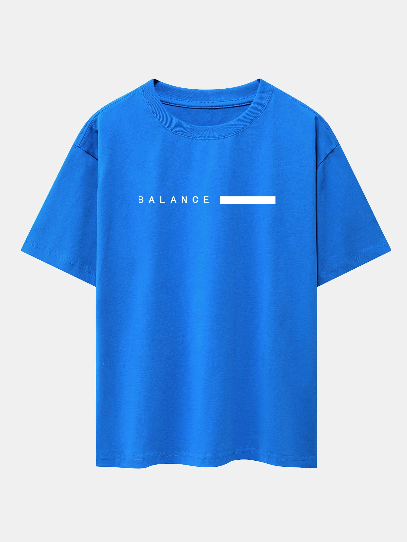 Balance Streifen Druck Drop Shoulder Oversize T-Shirt - Image 12