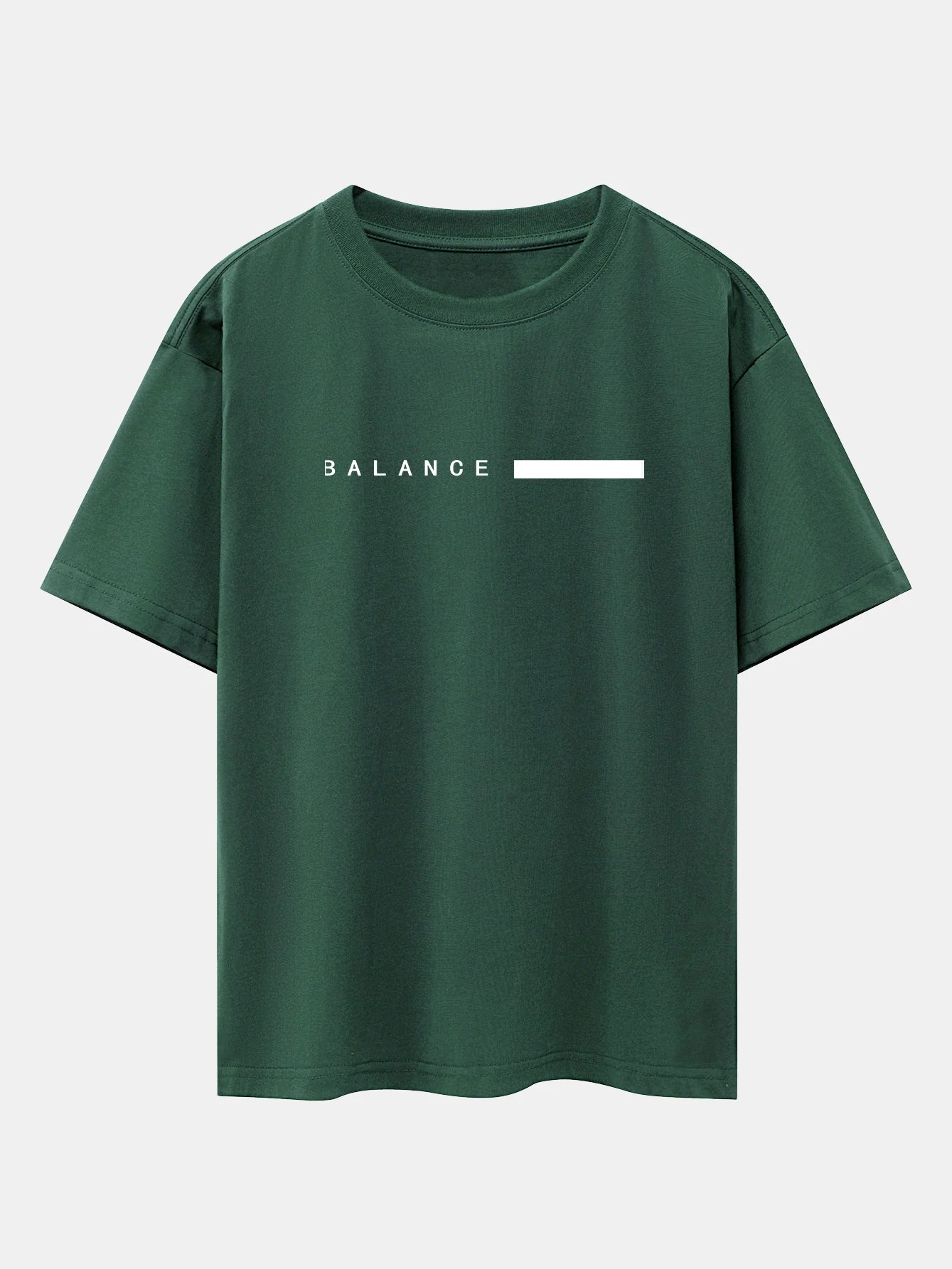 Balance Streifen Druck Drop Shoulder Oversize T-Shirt - Image 14
