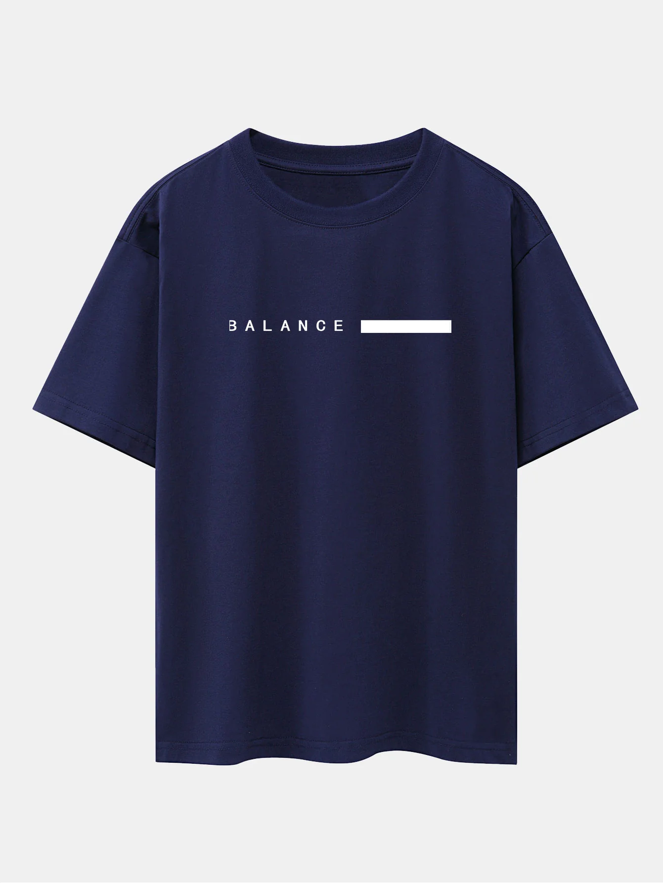 Balance Streifen Druck Drop Shoulder Oversize T-Shirt - Image 15