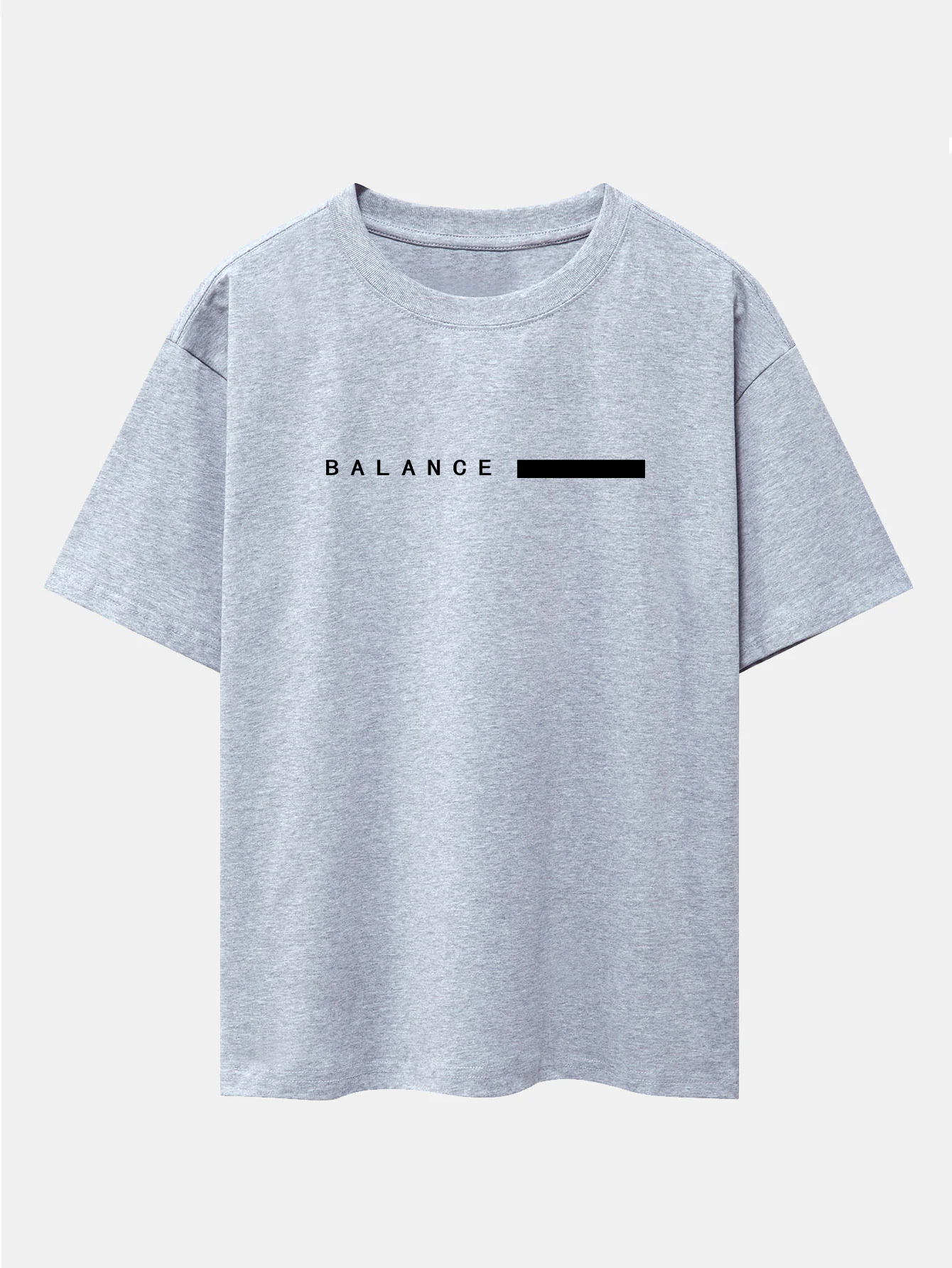 Balance Streifen Druck Drop Shoulder Oversize T-Shirt - Image 5