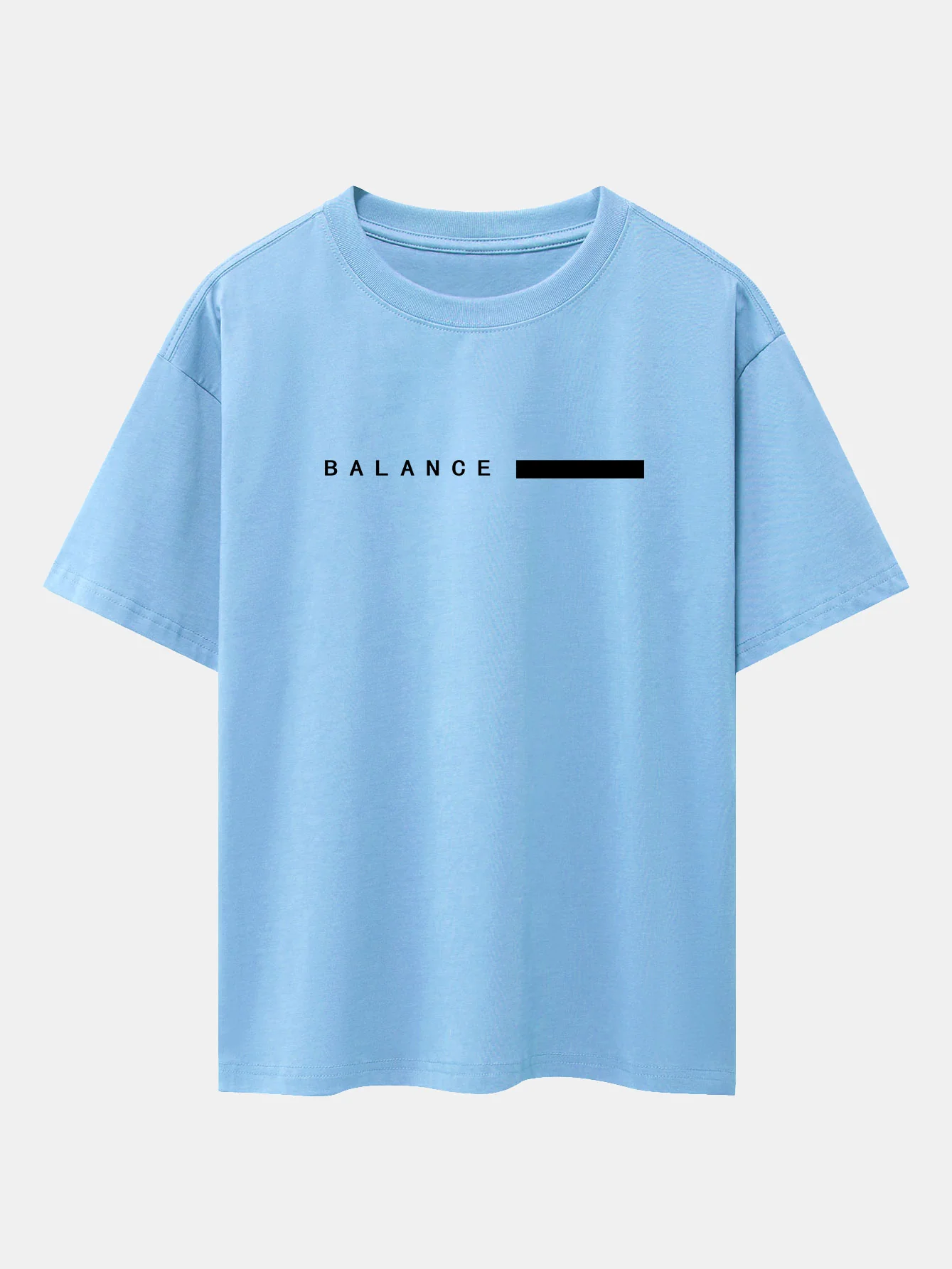 Balance Streifen Druck Drop Shoulder Oversize T-Shirt - Image 6