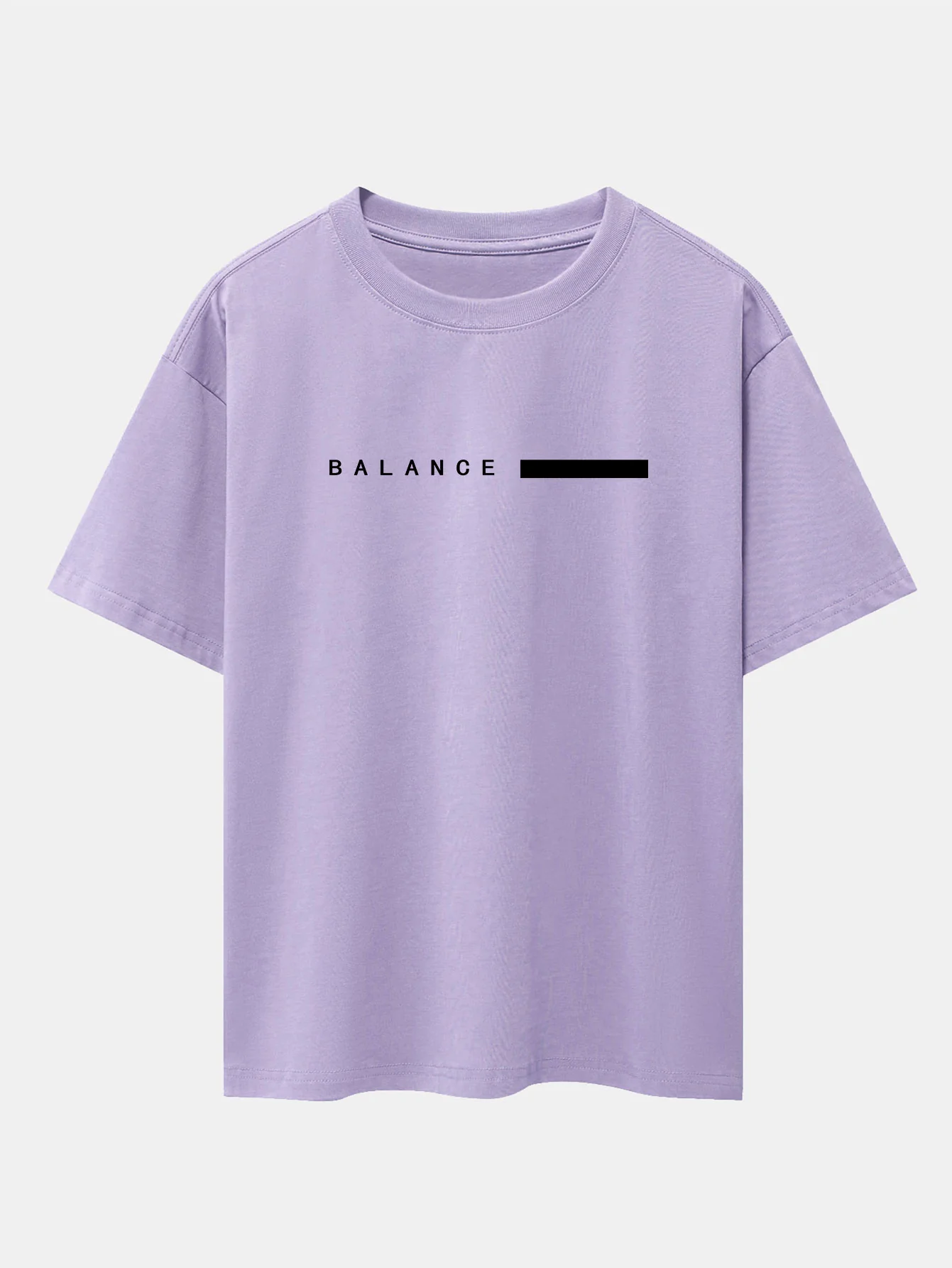 Balance Streifen Druck Drop Shoulder Oversize T-Shirt - Image 7