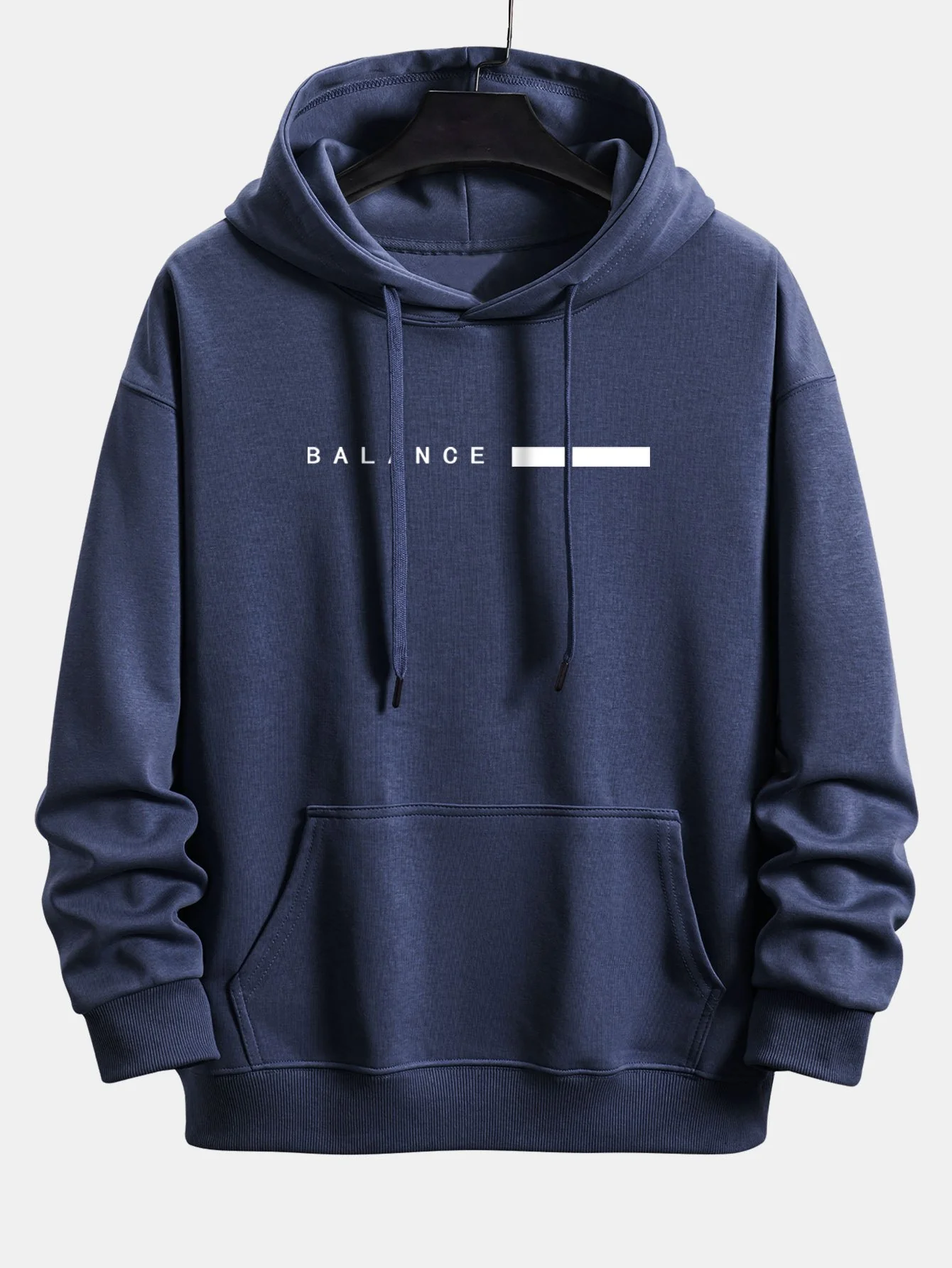 Balance Streifen Druck Relaxed Fit Hoodie - Image 4