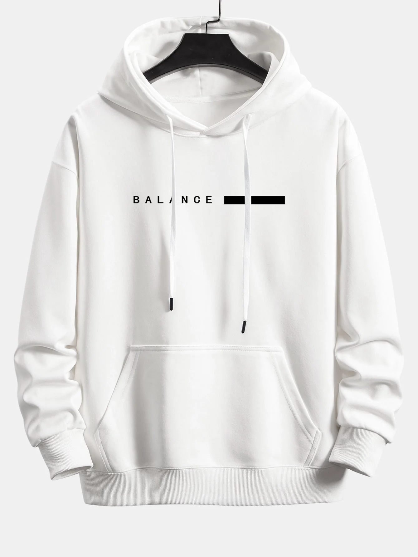 Balance Streifen Druck Relaxed Fit Hoodie - Image 5