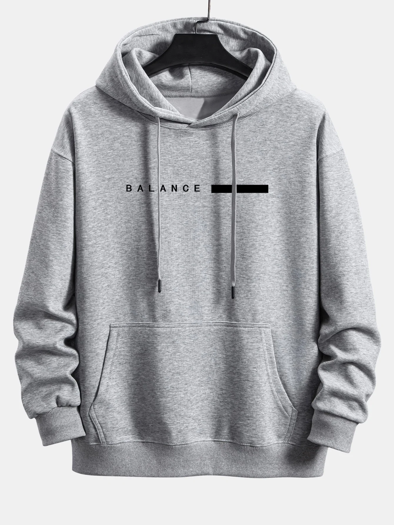 Balance Streifen Druck Relaxed Fit Hoodie - Image 6