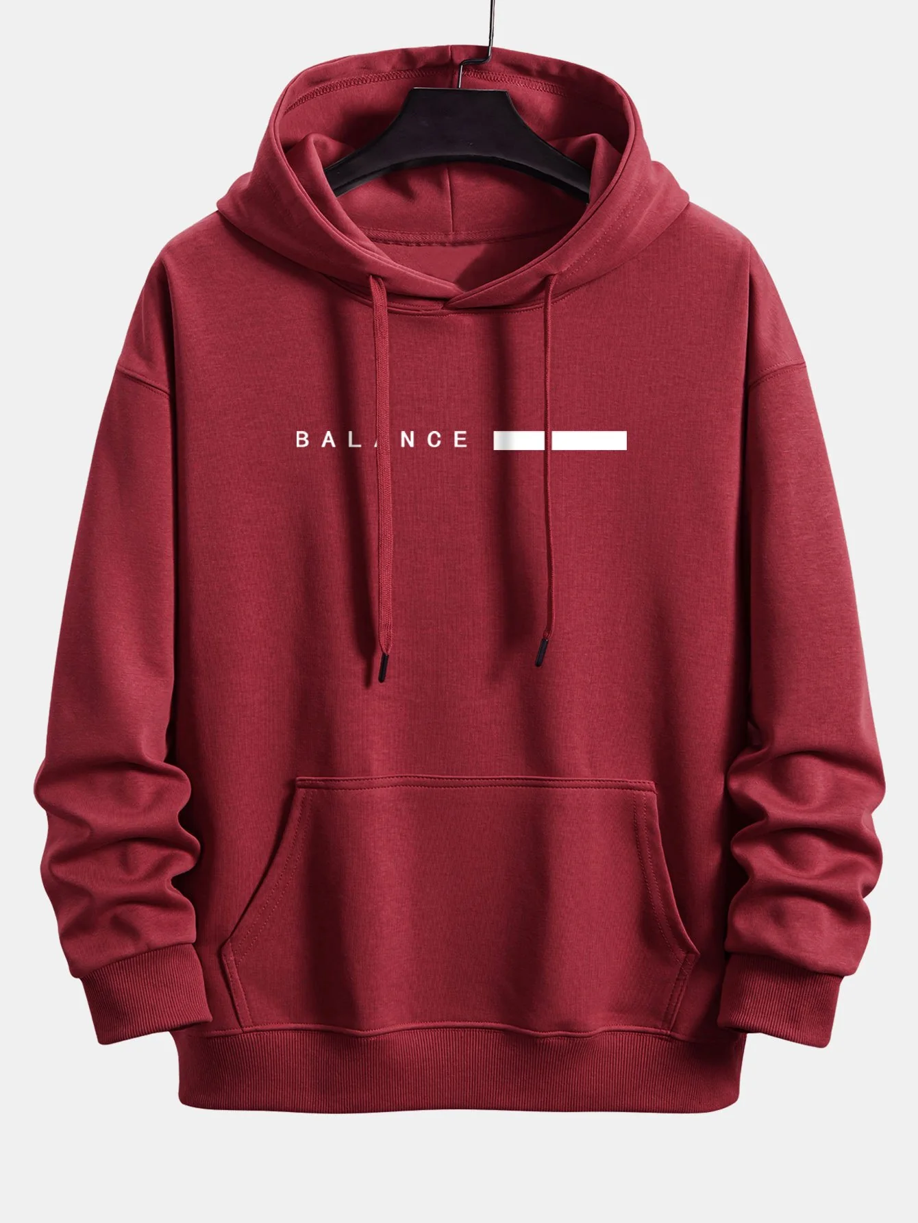 Balance Streifen Druck Relaxed Fit Hoodie - Image 7
