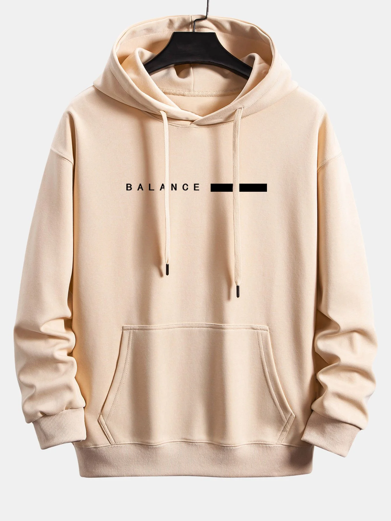 Balance Streifen Druck Relaxed Fit Hoodie - Image 8