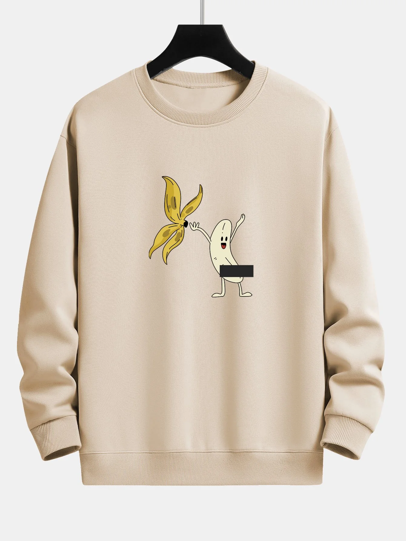 Banana Print Relaxed Fit Sweatshirt - Image 3
