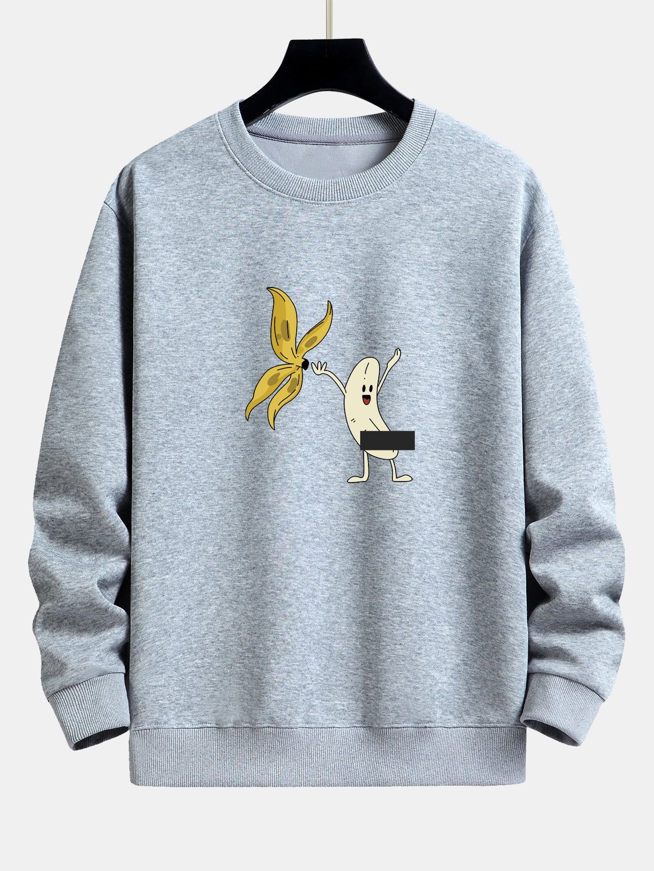 Banana Print Relaxed Fit Sweatshirt - Image 4
