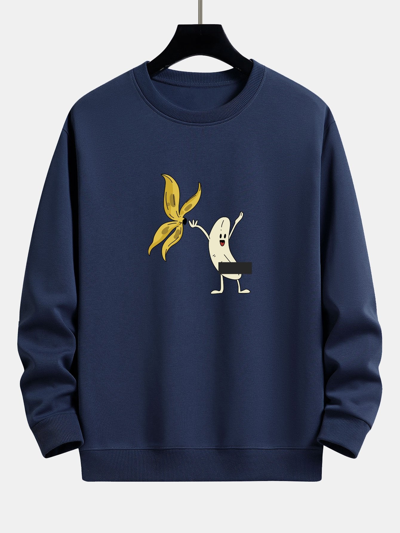 Banana Print Relaxed Fit Sweatshirt - Image 5