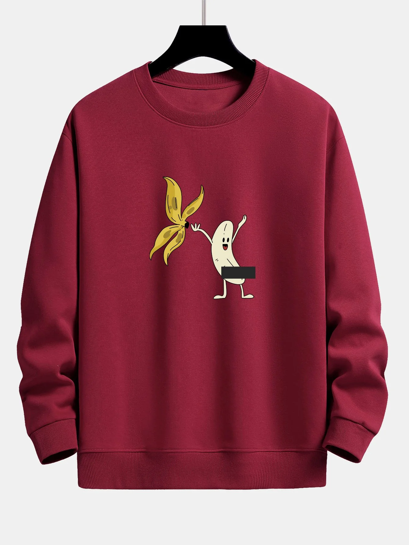 Banana Print Relaxed Fit Sweatshirt - Image 6