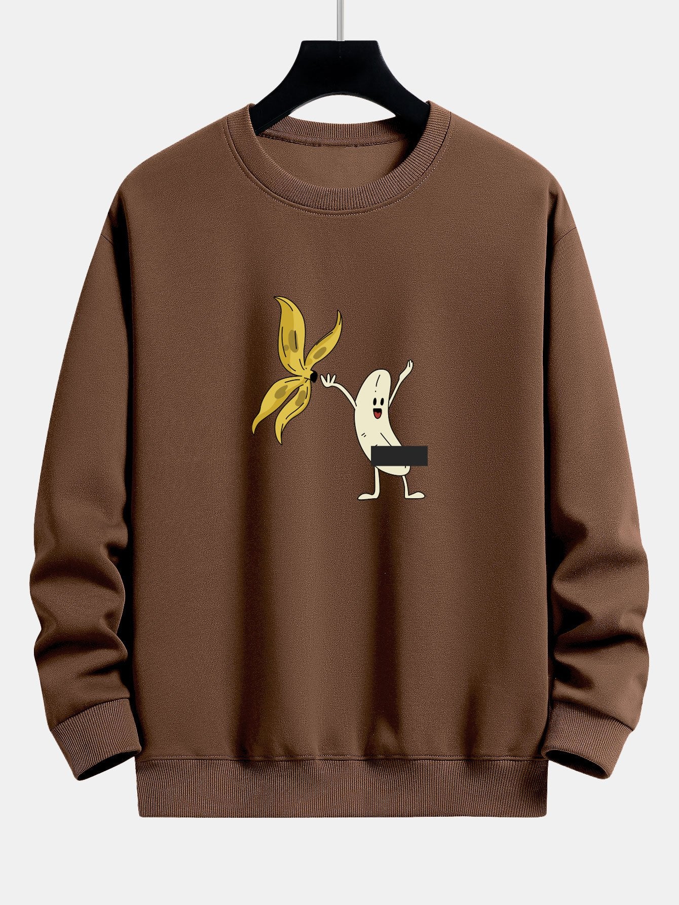Banana Print Relaxed Fit Sweatshirt - Image 7