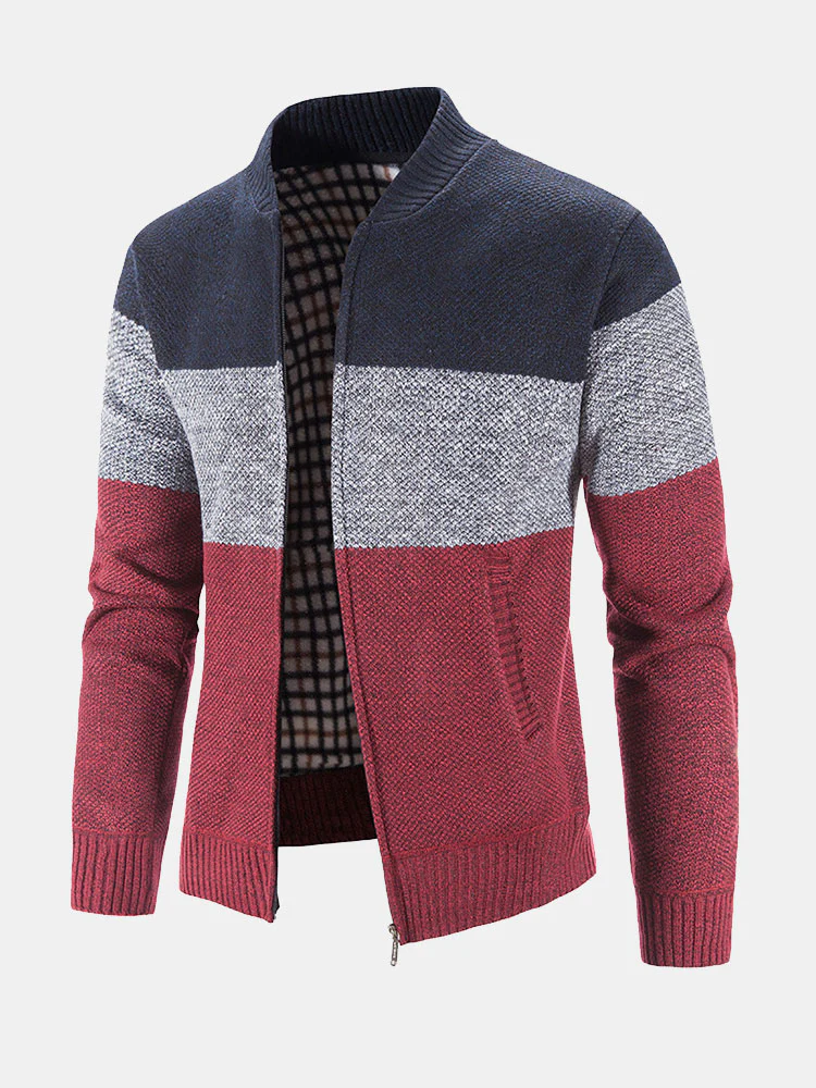 Baseballkragen Zip-Up Pullover - Image 2