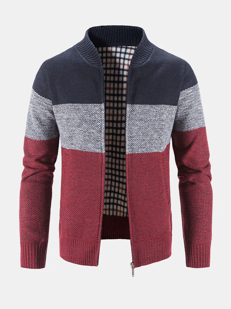 Baseballkragen Zip-Up Pullover - Image 3