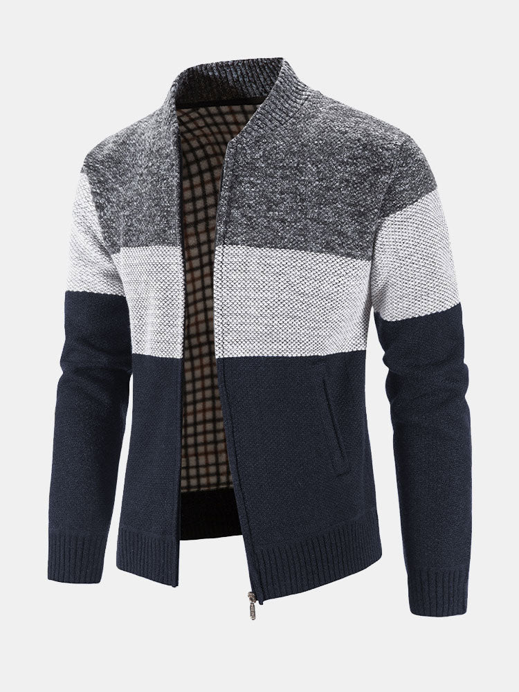 Baseballkragen Zip-Up Pullover - Image 4