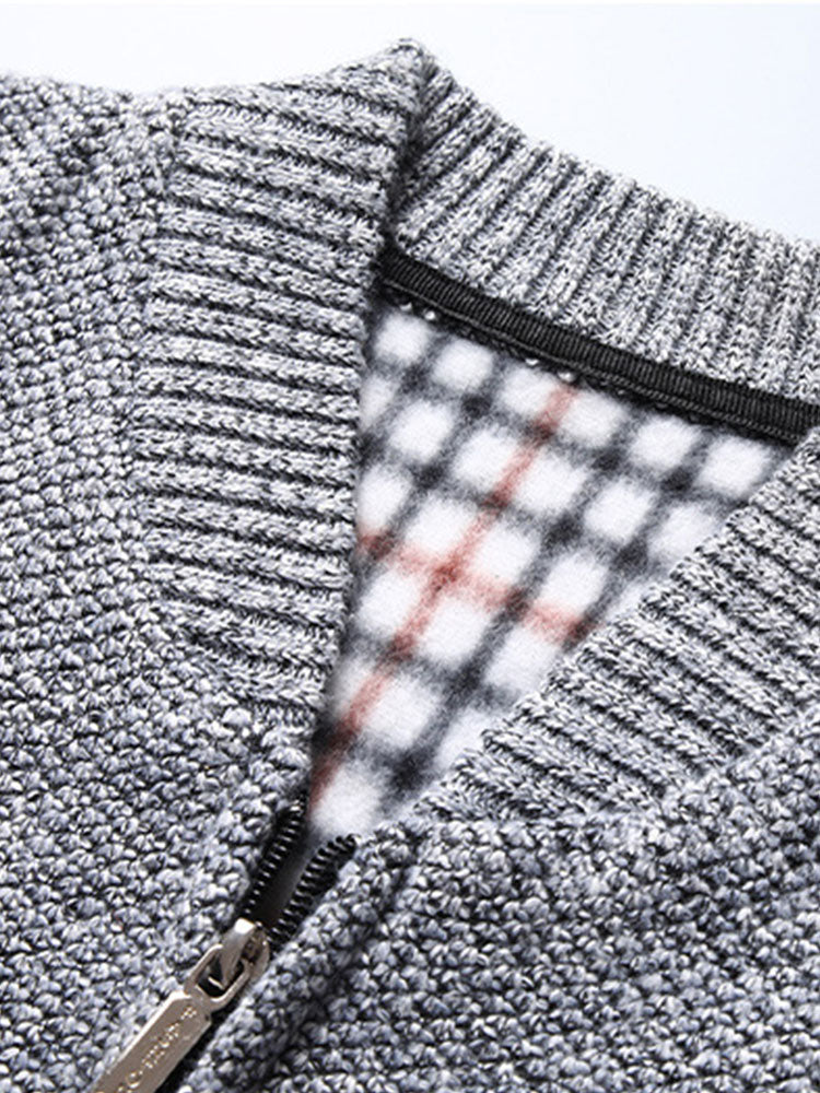 Baseballkragen Zip-Up Pullover - Image 6