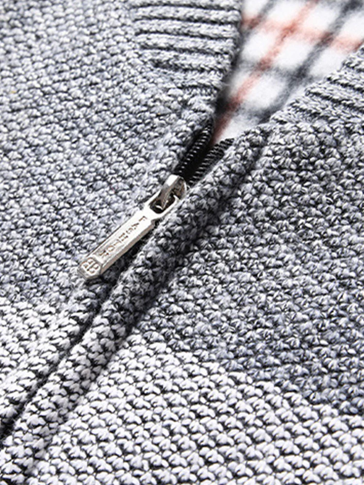 Baseballkragen Zip-Up Pullover - Image 7