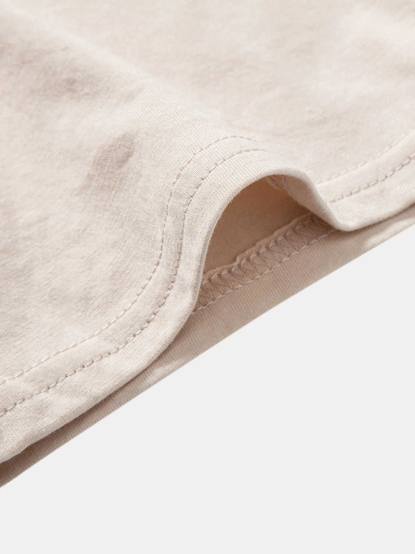 Basic Cotton Arc Hem T-Shirt - Image 13