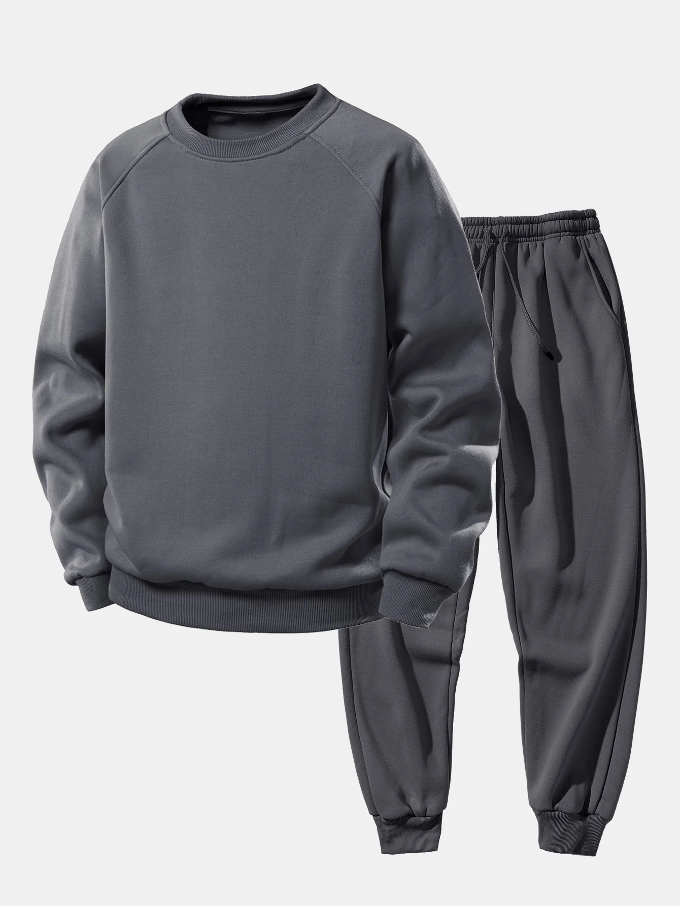 Basic Sweatshirt mit Rundhalsausschnitt & Jogginghose - Image 2
