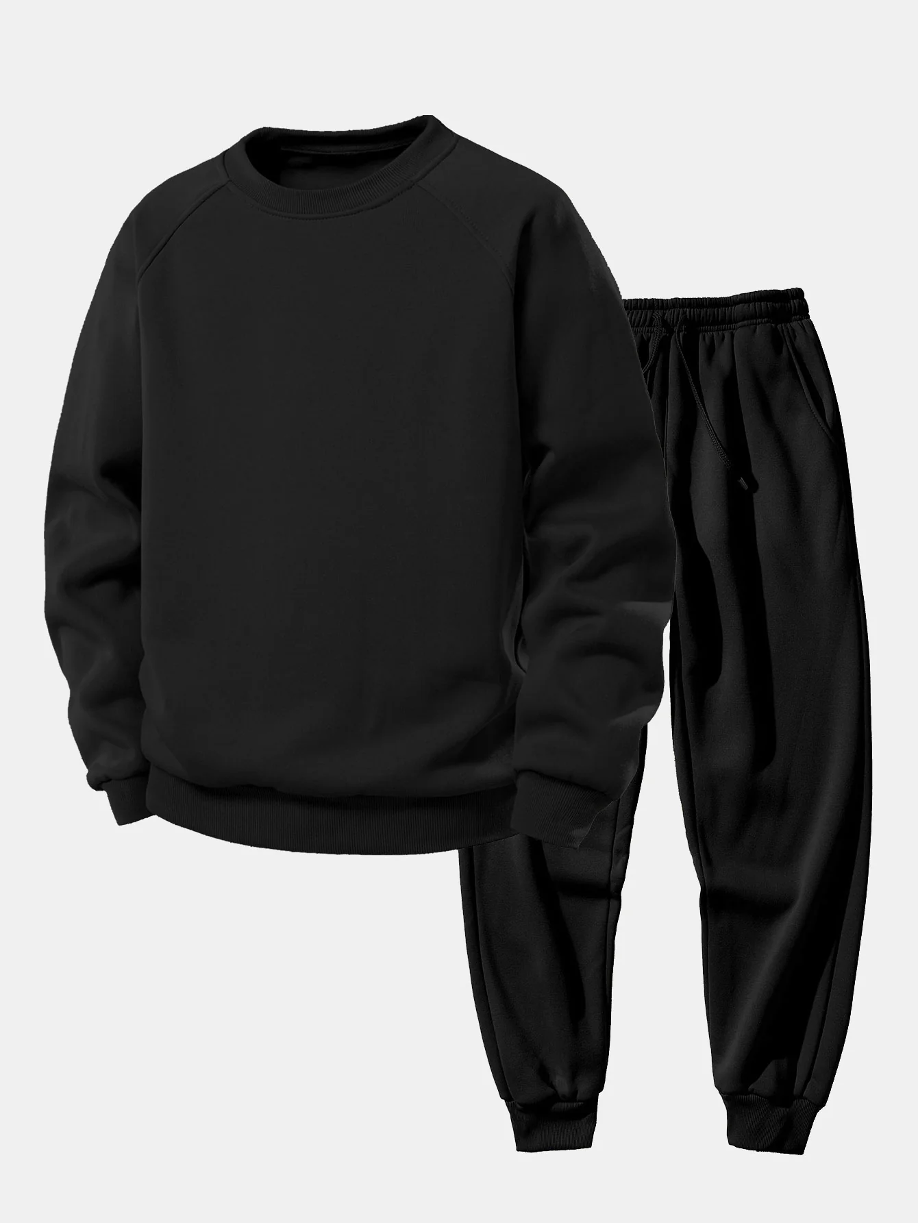 Basic Sweatshirt mit Rundhalsausschnitt & Jogginghose - Image 3