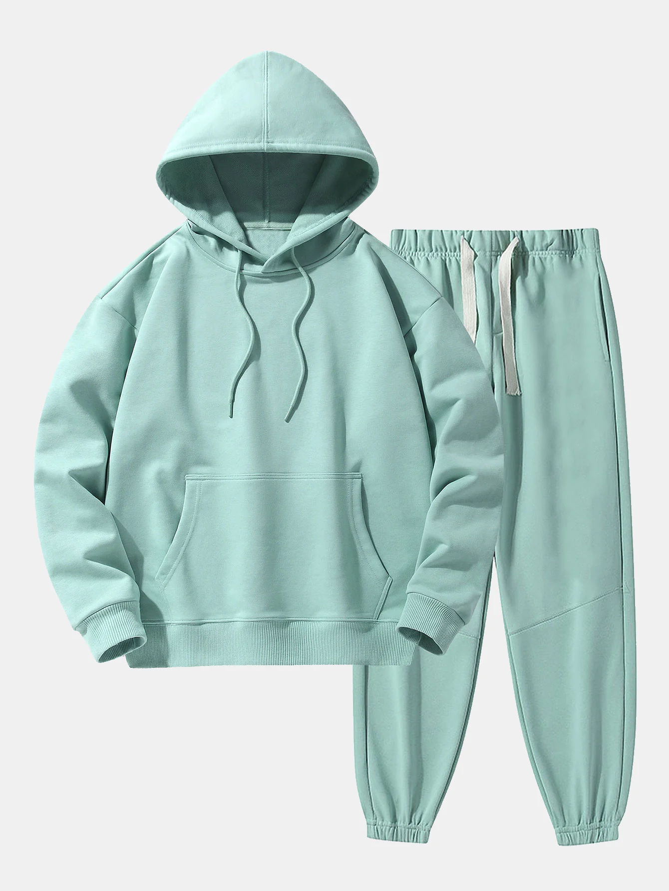 Basic Schwergewicht Drop Shoulder Relaxed Hoodie & Joggerhosen - Image 3