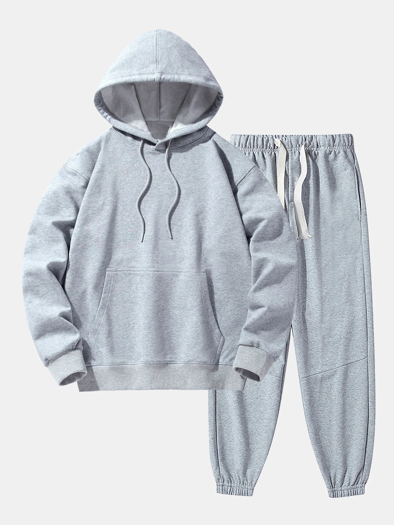 Basic Schwergewicht Drop Shoulder Relaxed Hoodie & Joggerhosen - Image 4