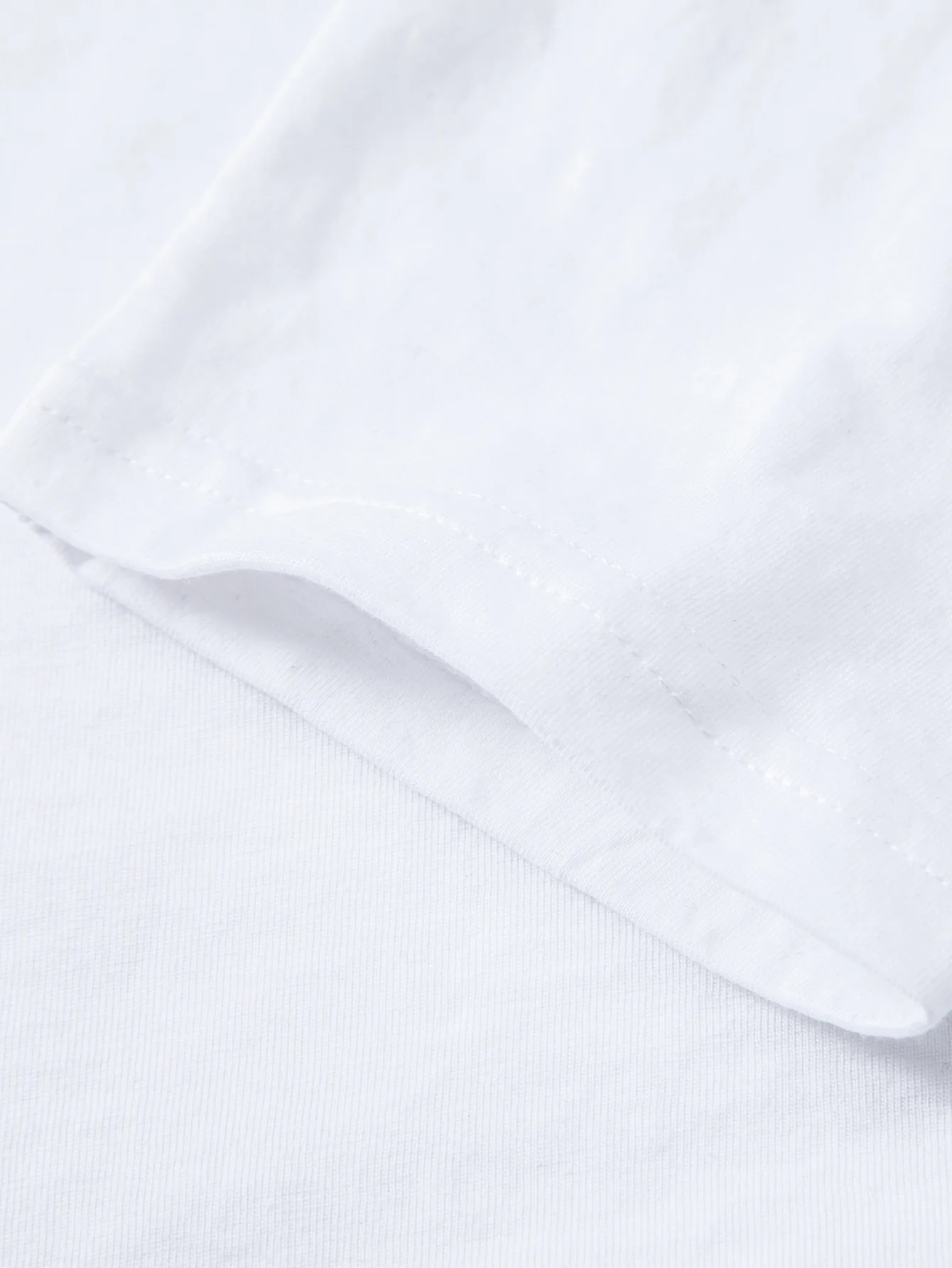 Basic Langarm Baumwolle Arc Saum T-Shirt - Image 10