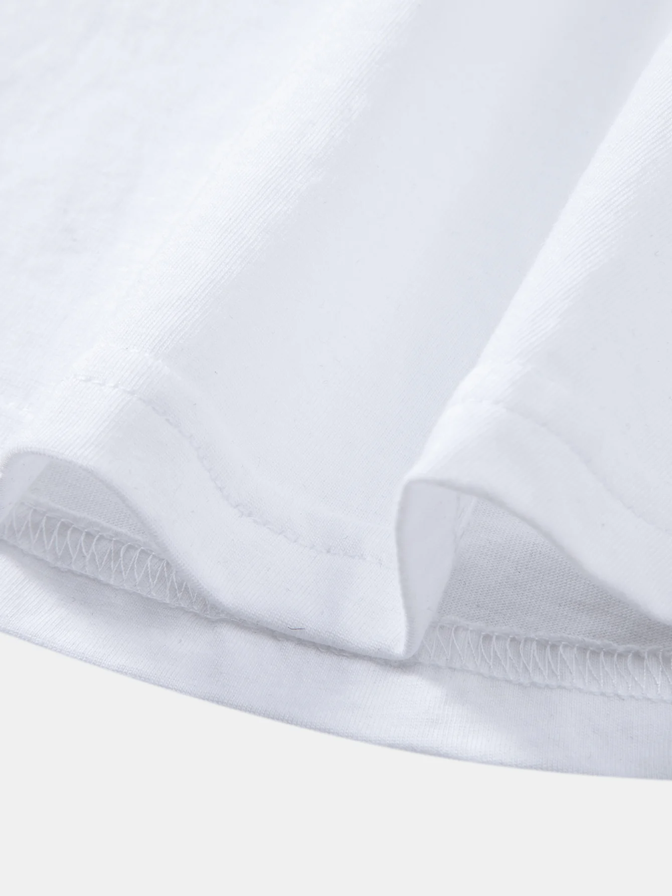 Basic Langarm Baumwolle Arc Saum T-Shirt - Image 9