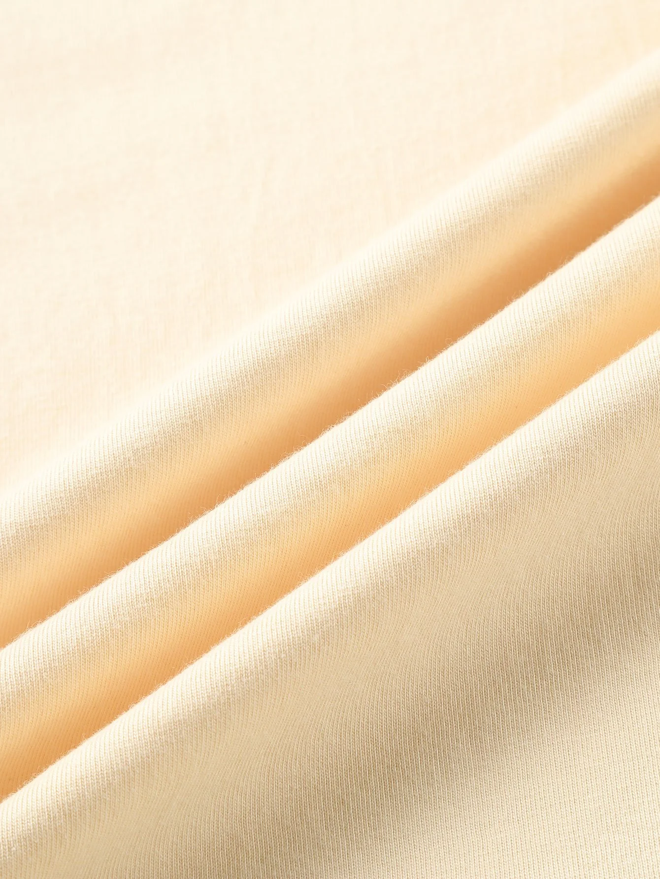 Basic Langarm Schwergewicht Bogen Saum T-Shirt - Image 14