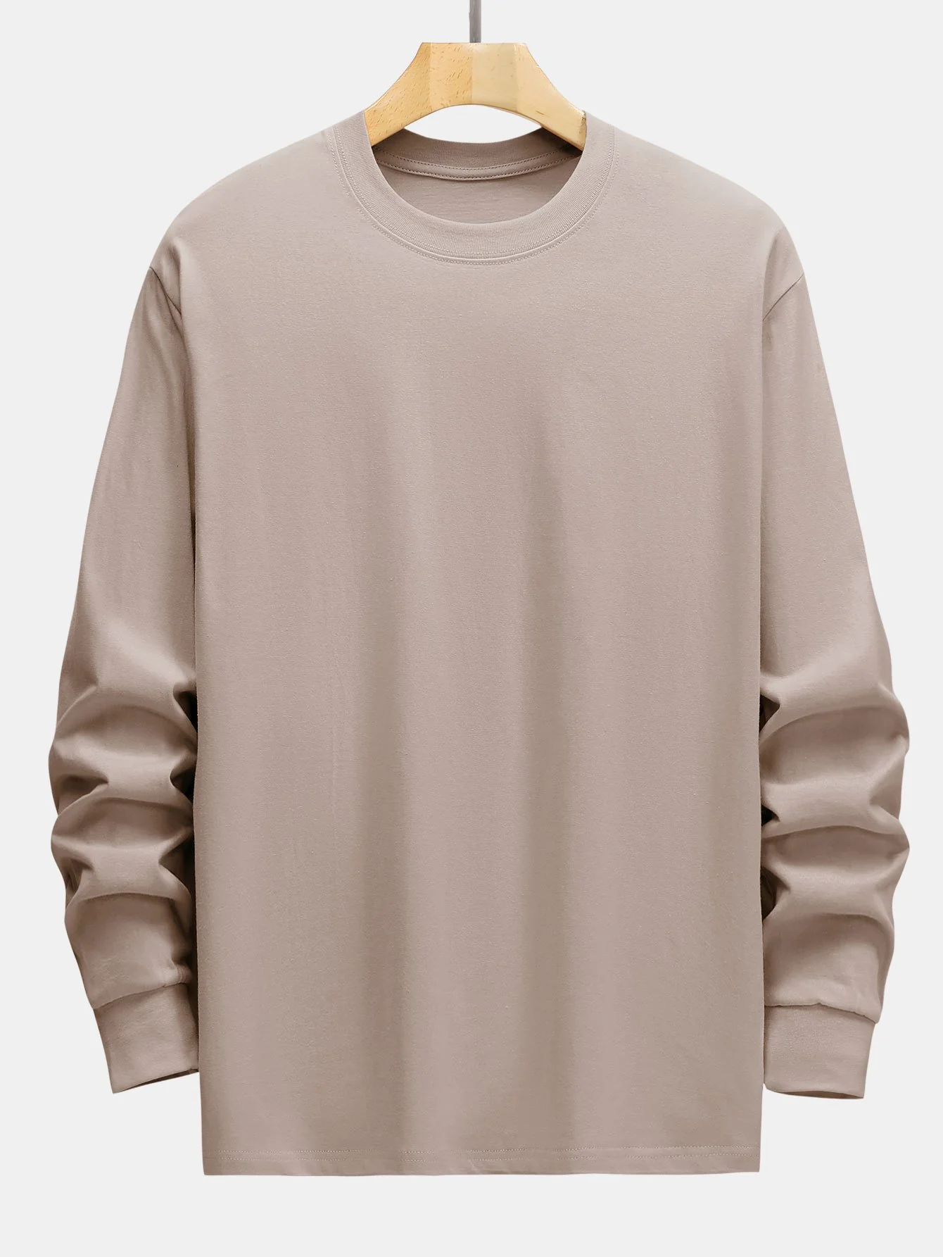 Basic Langarm Schwergewicht T-Shirt - Image 4