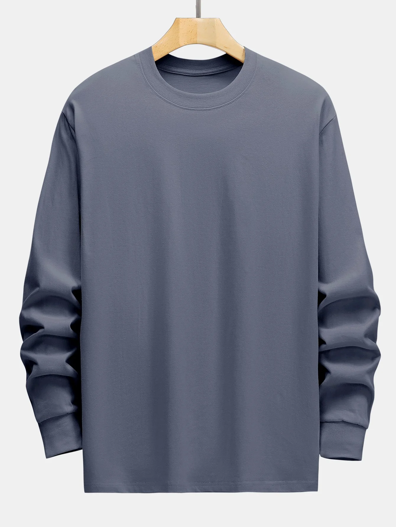 Basic Langarm Schwergewicht T-Shirt - Image 6