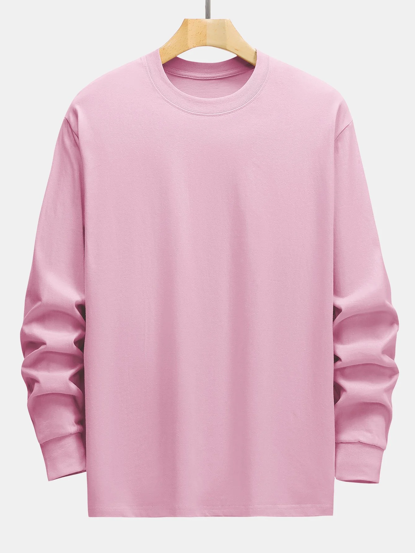 Basic Langarm Schwergewicht T-Shirt - Image 8