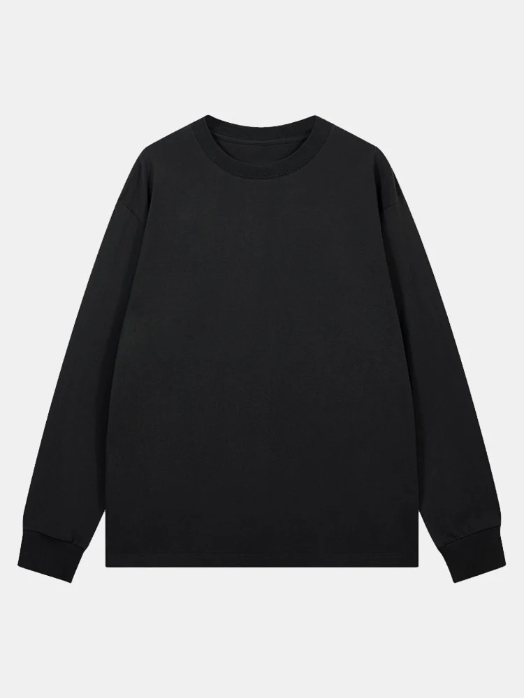 Basic Langarmshirt mit gerippten Bündchen - Image 2