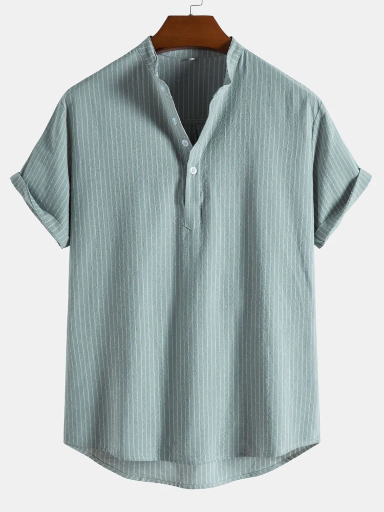 Männer gestreifte Henley-Shirts