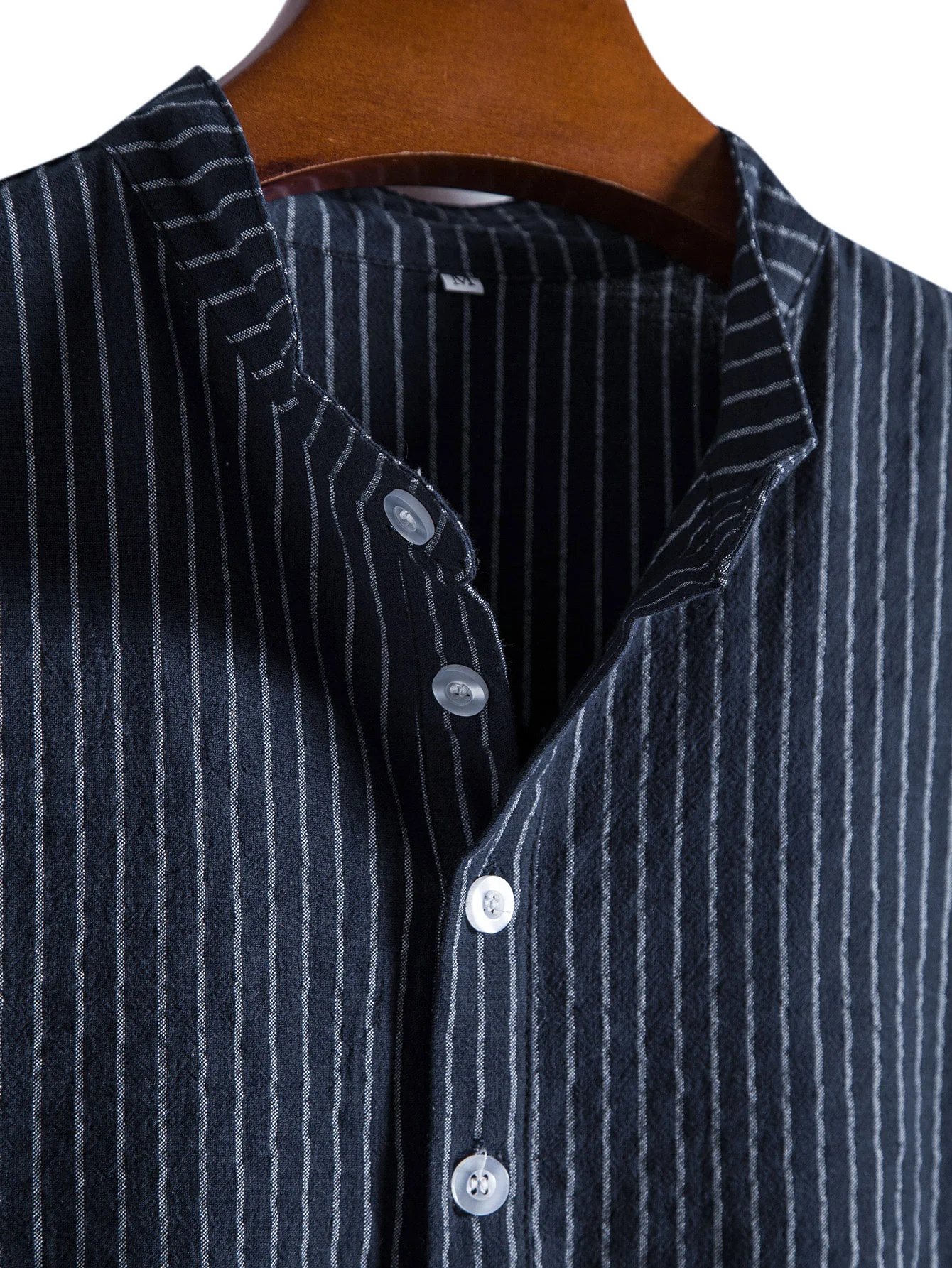 Männer gestreifte Henley-Shirts - Image 11