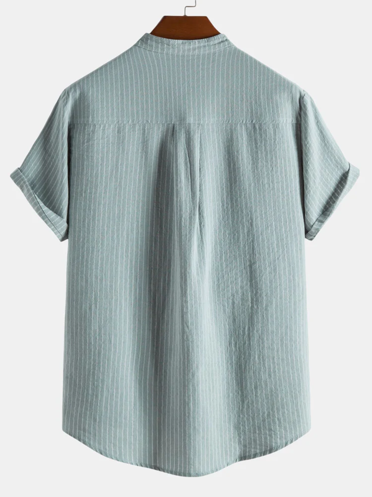 Männer gestreifte Henley-Shirts - Image 2