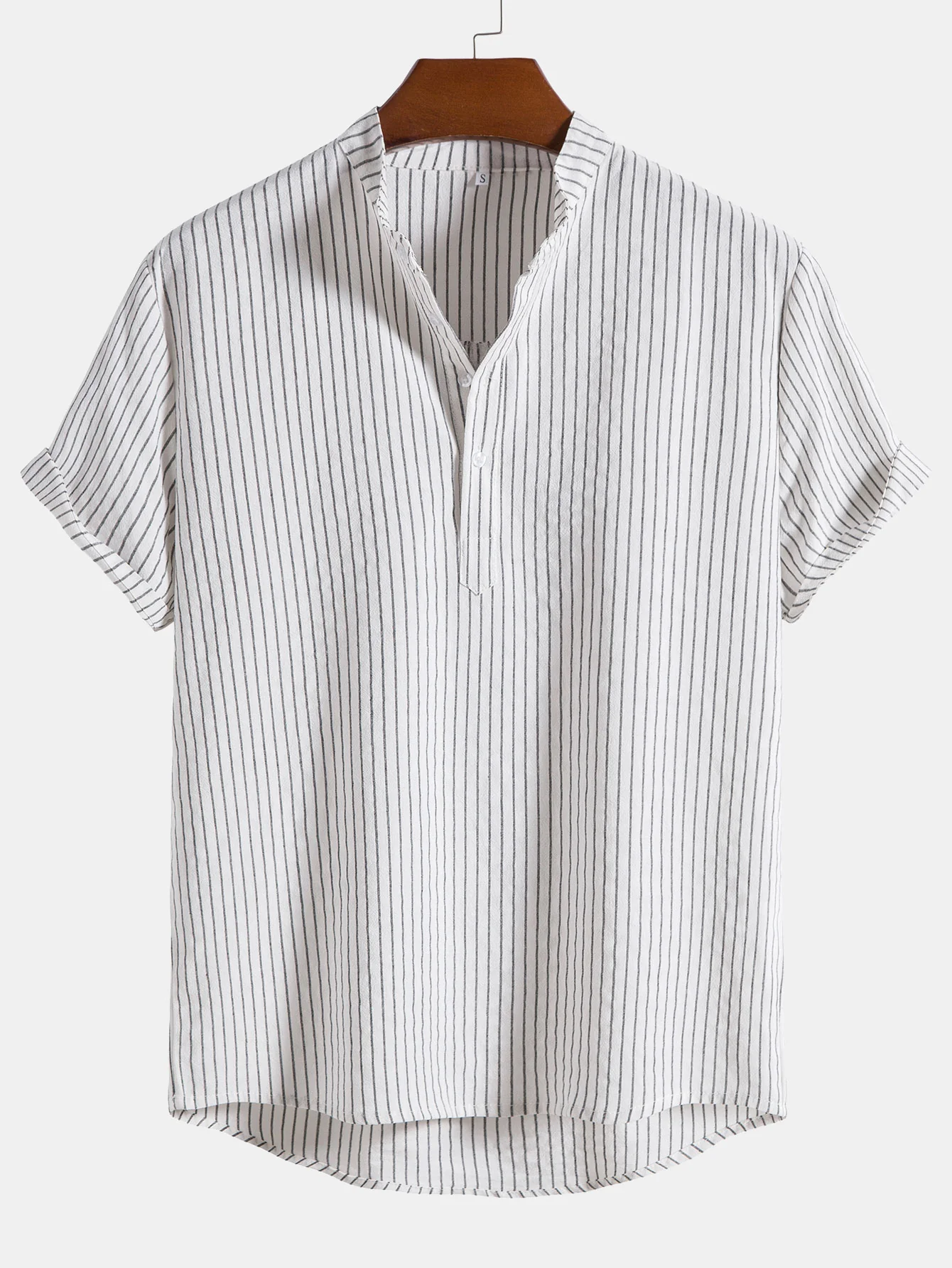 Männer gestreifte Henley-Shirts - Image 4