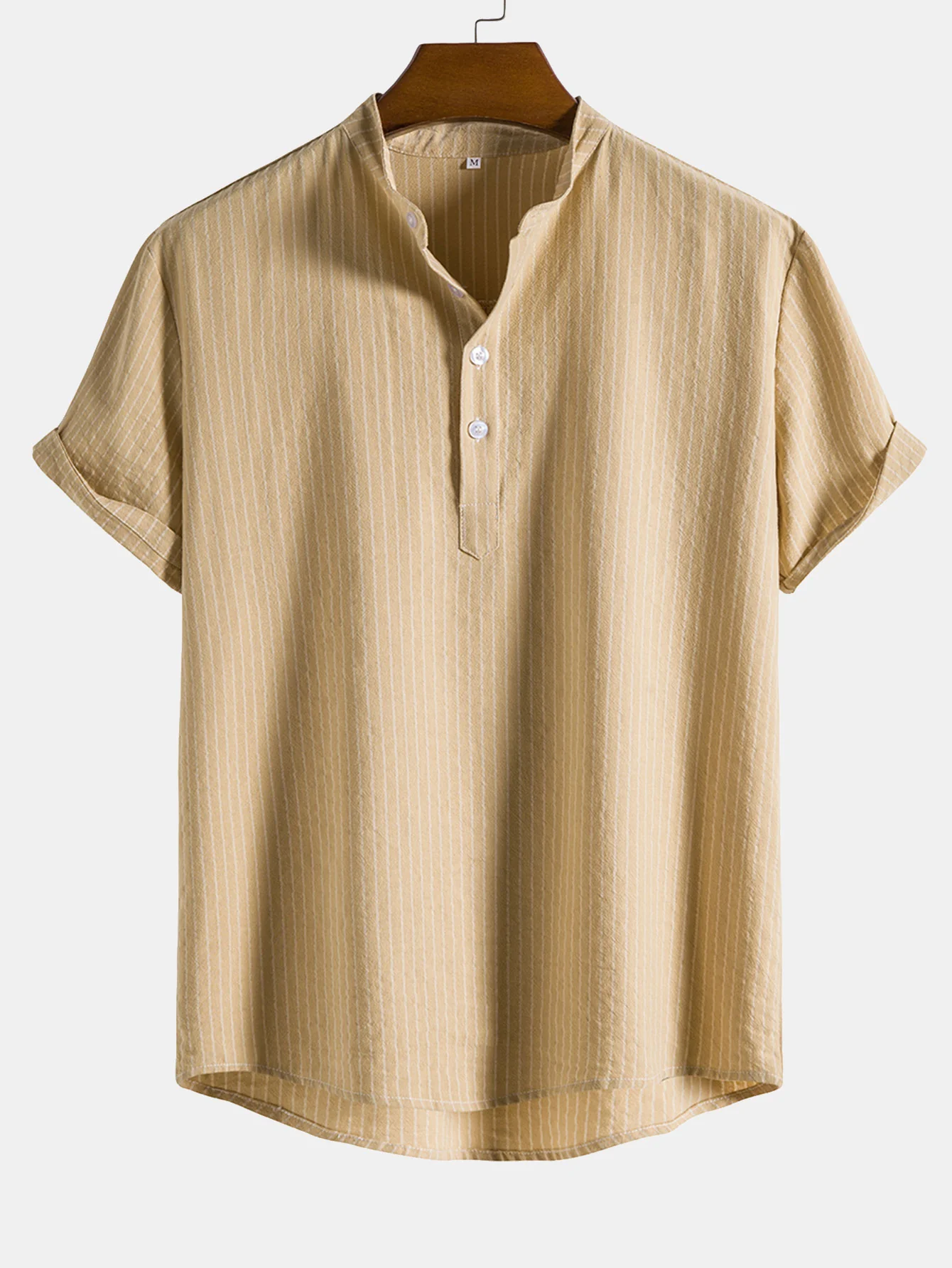 Männer gestreifte Henley-Shirts - Image 5
