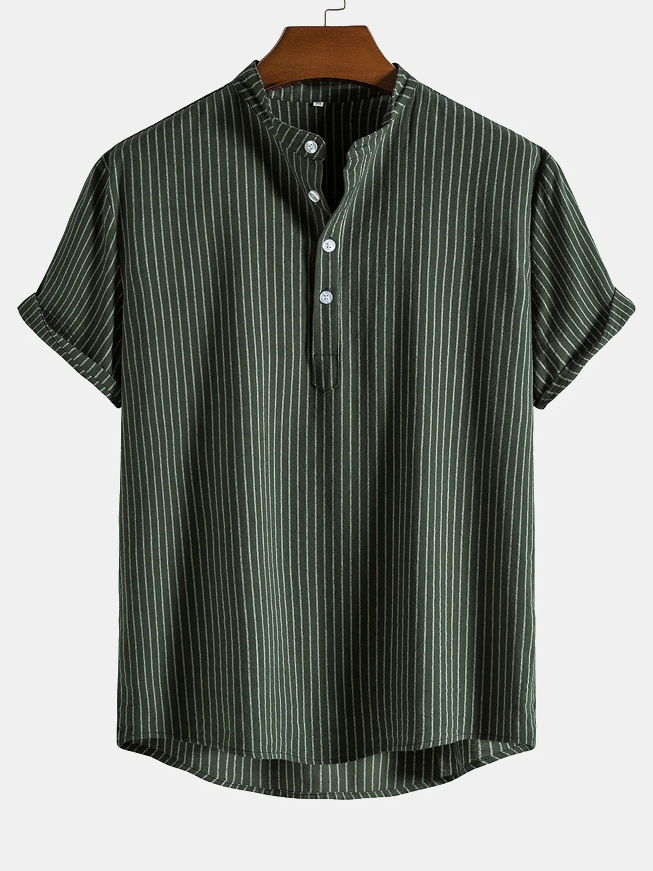 Männer gestreifte Henley-Shirts - Image 6