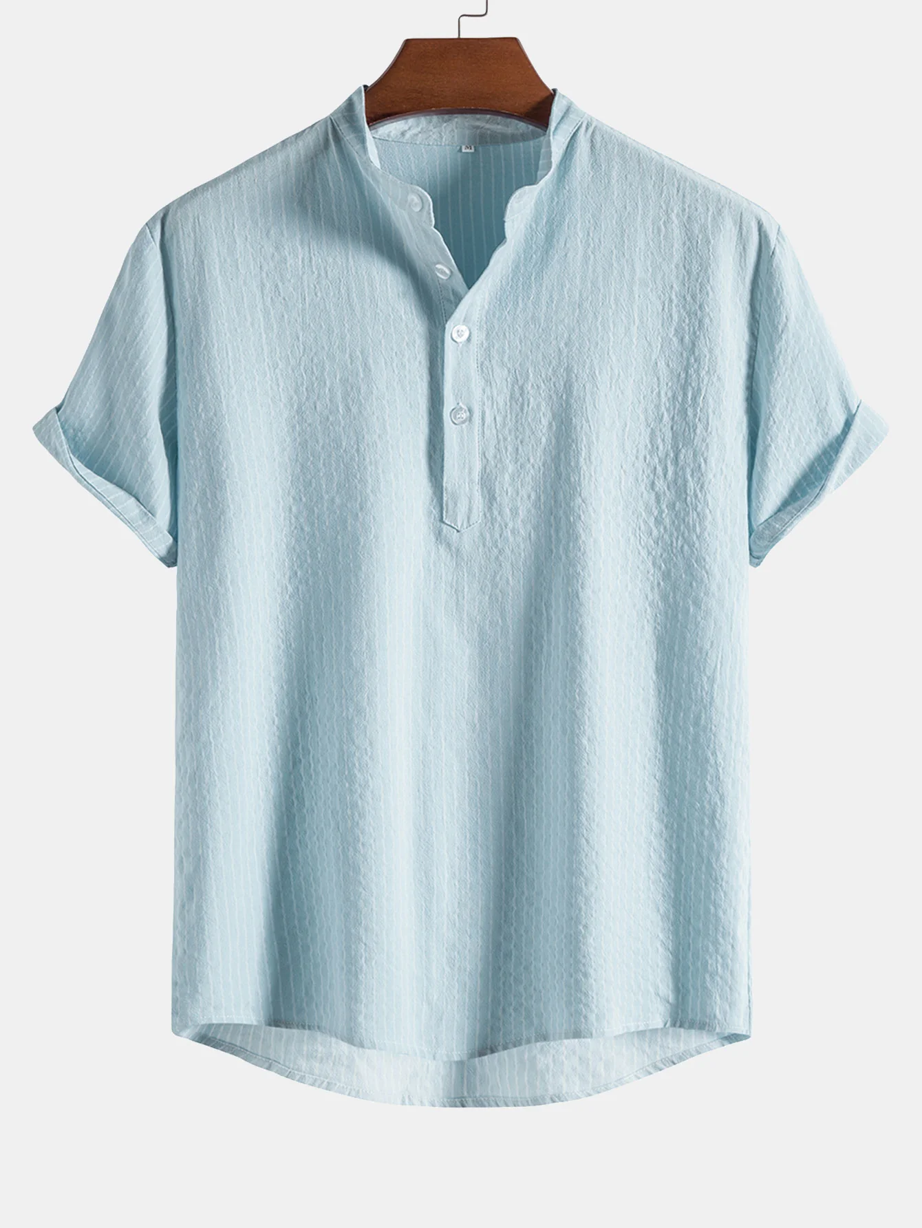 Männer gestreifte Henley-Shirts - Image 8