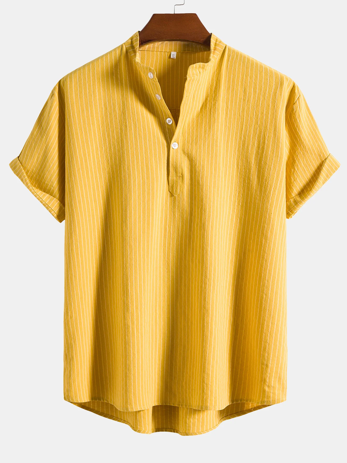 Männer gestreifte Henley-Shirts - Image 9
