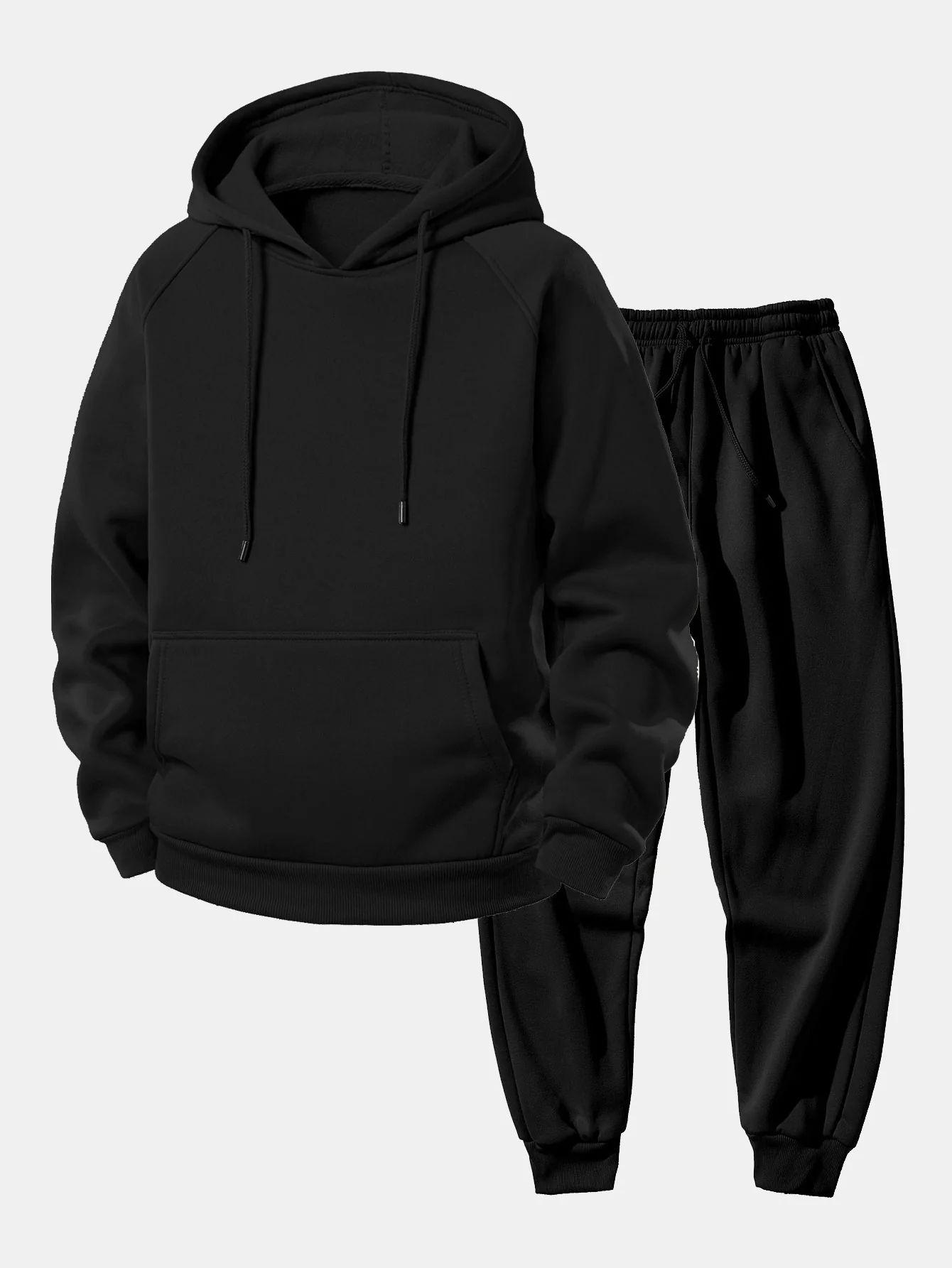 Basic Raglan Kapuzenpullover & Jogginghosen